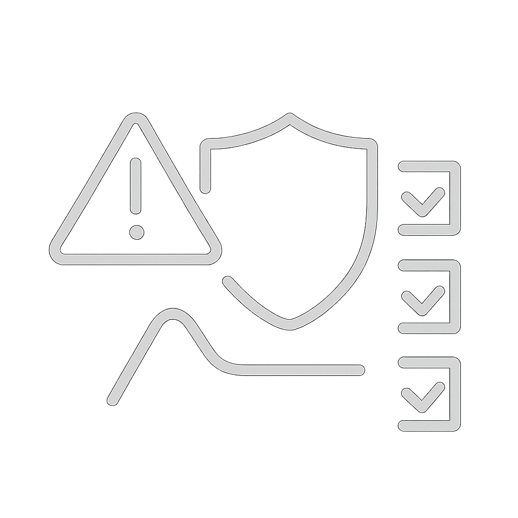 Risk assessment and audit signals icon